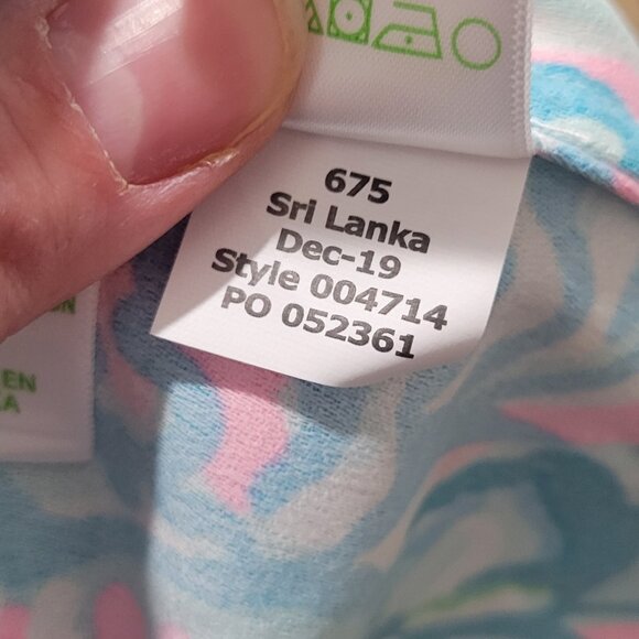 Lilly Pulitzer Jane Shift Dress size 10 sleeveless front zip Aqua La Vista Resor - Picture 3 of 8